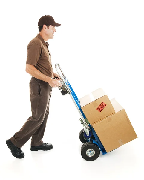 Delivery Man Side View — Stock Photo, Image