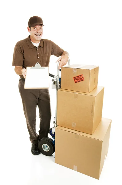 Mover - Firma per la consegna — Foto Stock