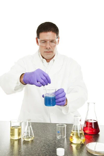 Scientist Mixes Compound in Lab — Stock Photo, Image