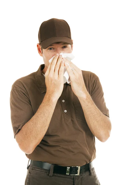 インフルエンザと労働者 — ストック写真