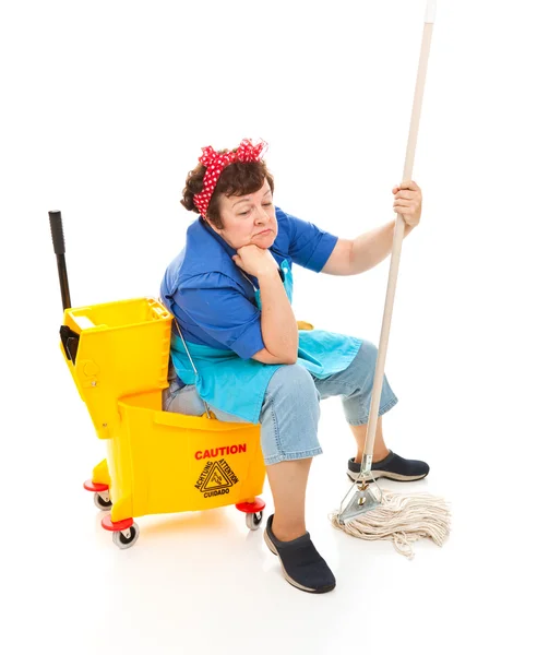 Depressed Housekeeper — Stock Photo, Image