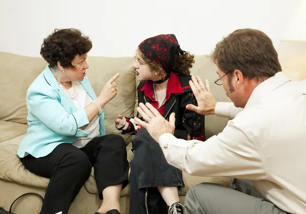 Family Counseling - Blame Daughter — Stock Photo, Image