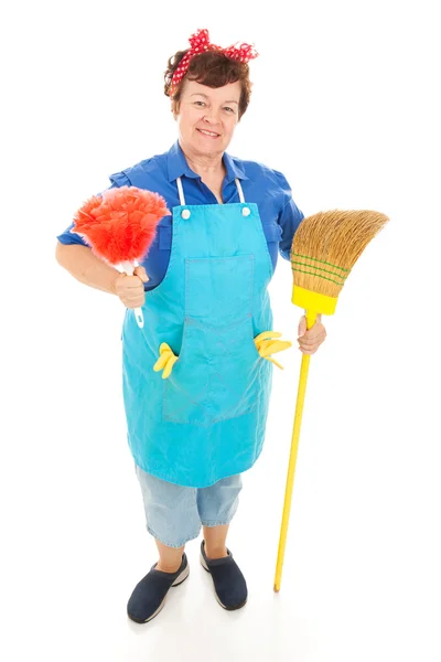 Houskeeper Ready for Action — Stock Photo, Image