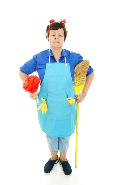 Housekeeper at Attention — Stock Photo, Image