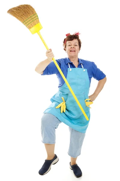 Empregada doméstica em marcha — Fotografia de Stock