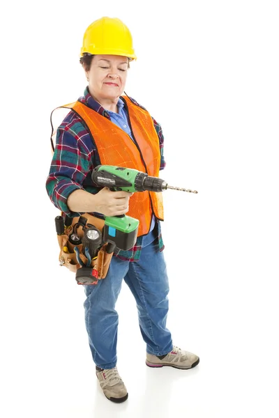Female Construction Electrician — Stock Photo, Image