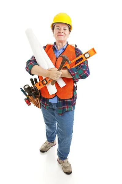 Female Contractor Ready for Work — Stock Photo, Image