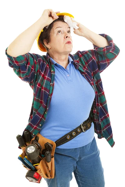 Female Worker - Hot and Tired — Stock Photo, Image
