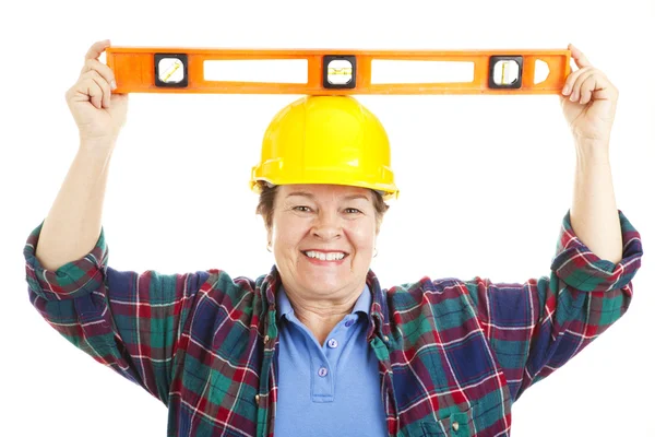 Female Worker - Level Headed — Stock Photo, Image