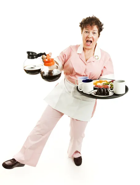 Waitress - Balancing Act — Stock Photo, Image