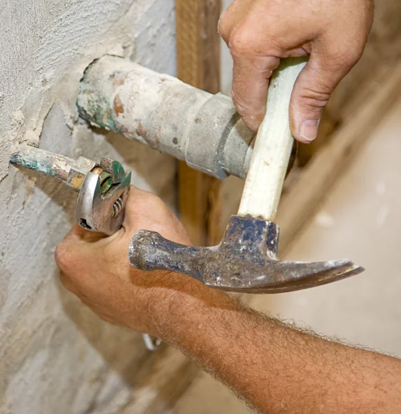 Plumbing Work Closeup — Stock Photo, Image