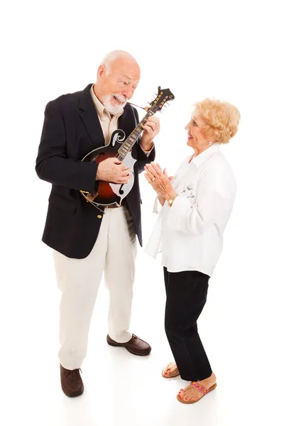 Musical Senior Couple — Stock Photo, Image