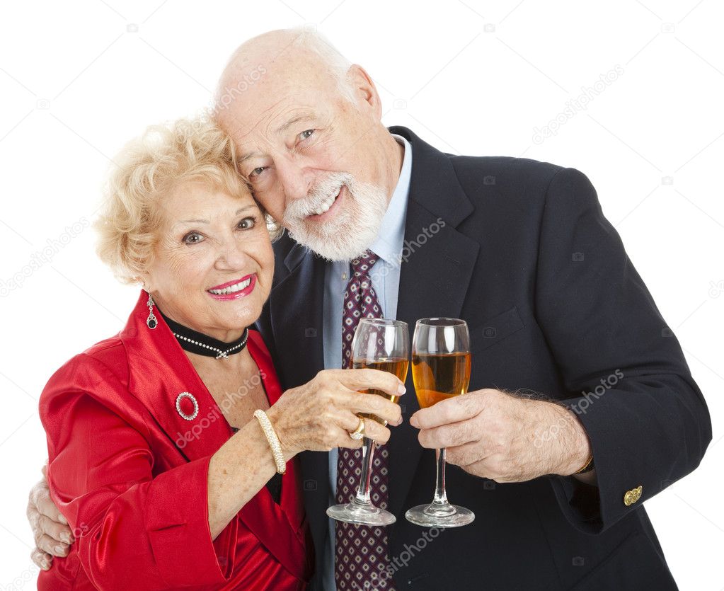 Seniors Toast with Champagne