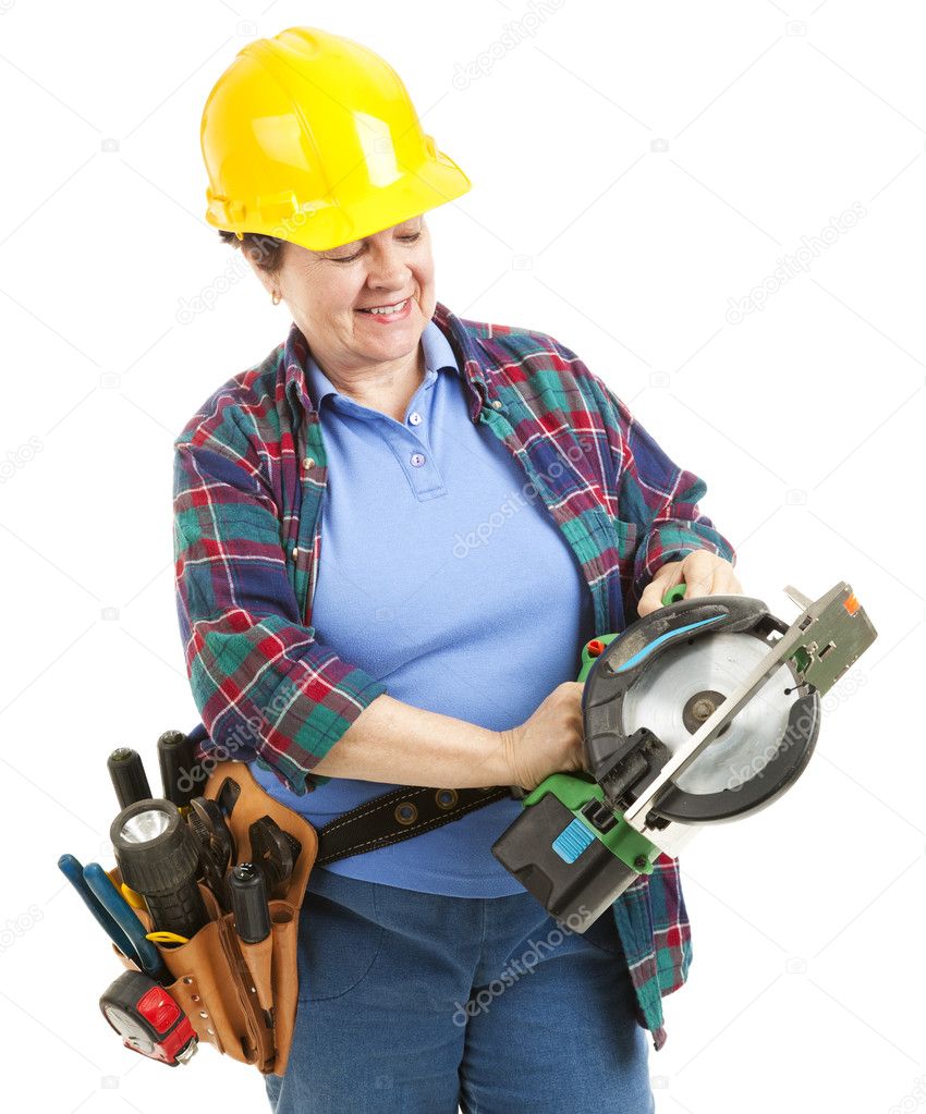 Worker with Circular Saw