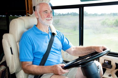 RV Senior - Driving clipart