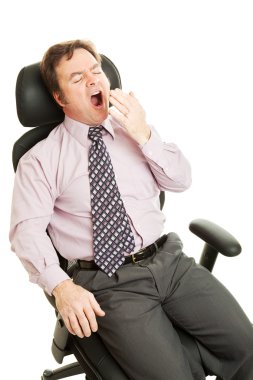 Bored Sleepy Businessman clipart