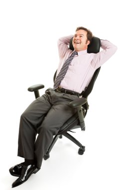 Relaxed Businessman Ergonomics clipart