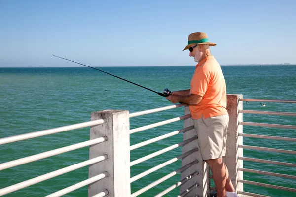 Senior visser horizontale — Stockfoto