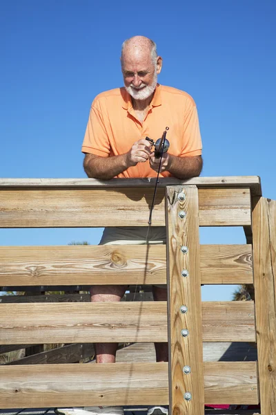 Senior rybář — Stock fotografie
