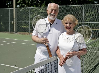 Senior Tennis Players clipart