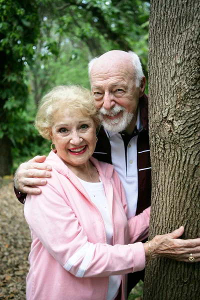 Happy Seniors in Park — Stock Photo, Image