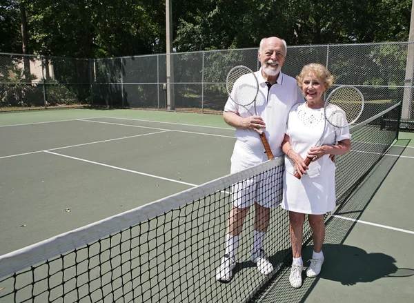 Starszy tenisa z lato — Zdjęcie stockowe