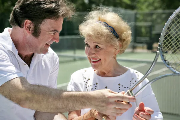 Tennis Lessons Are Fun — Stock Photo, Image
