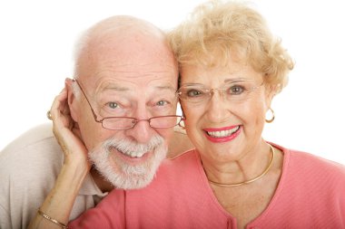 Senior Couple in Glasses clipart