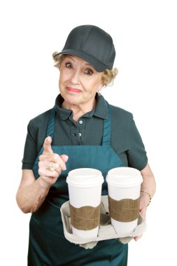 Senior Worker - Confrontation clipart