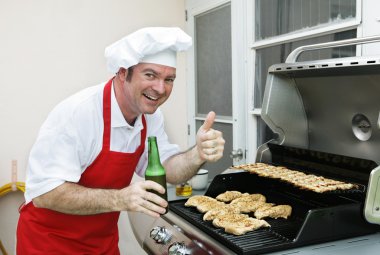 Back Porch BBQ Thumbsup clipart