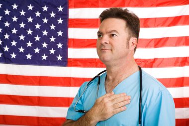 Patriotic American Doctor clipart