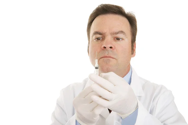 Lékař s injekční stříkačkou — Stock fotografie