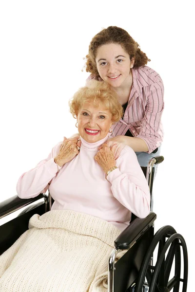 Büyükanne ve Teen — Stok fotoğraf