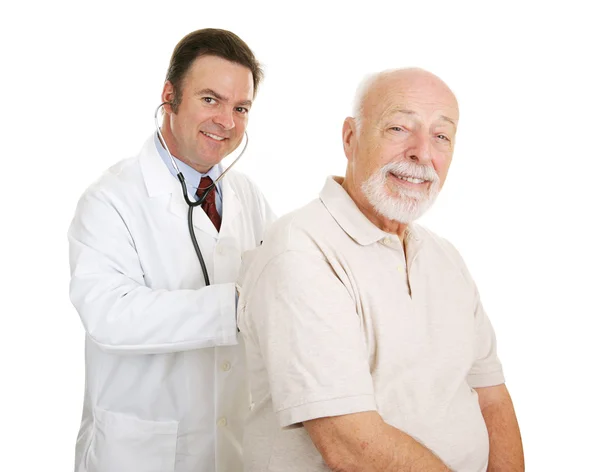Médico senior - Doc & Paciente — Foto de Stock