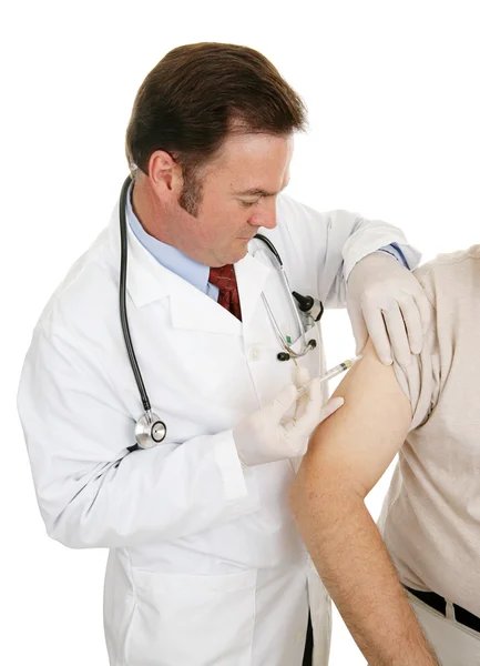 Médecin sénior - injection — Photo