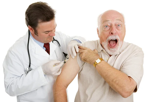 Medico senior - OUCH !! — Foto Stock