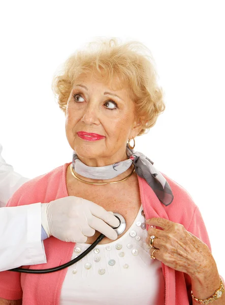 Senior medische checkup — Stockfoto