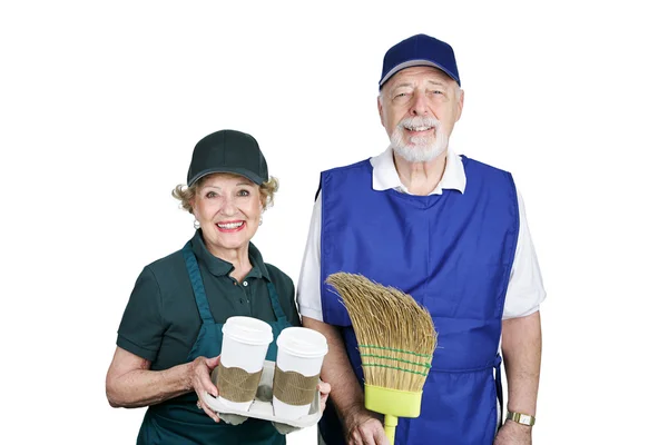 Seniorer i arbetskraften — Stockfoto