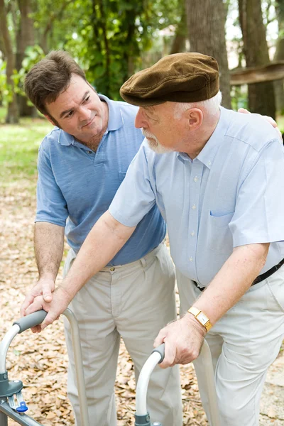 Caring For Dad — Stock Photo, Image