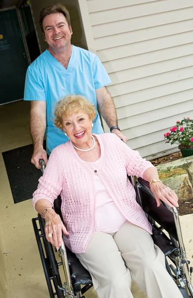 Happy Nursing Home Resident — Stock Photo, Image