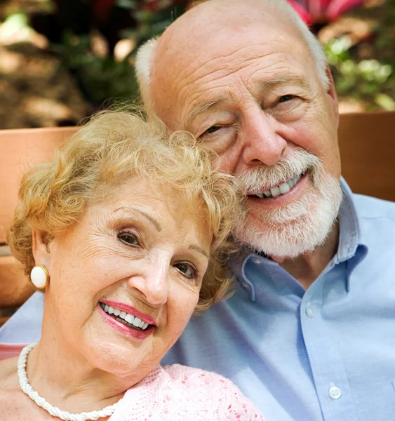 Porträtt av äldre par — Stockfoto