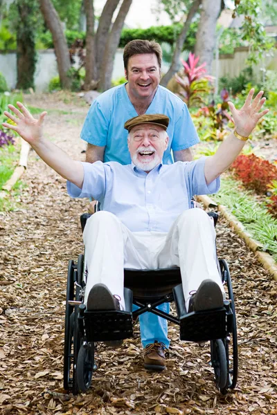 Behinderte Senioren - Spaß — Stockfoto