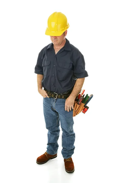 Trabajador de la construcción deprimido — Stockfoto