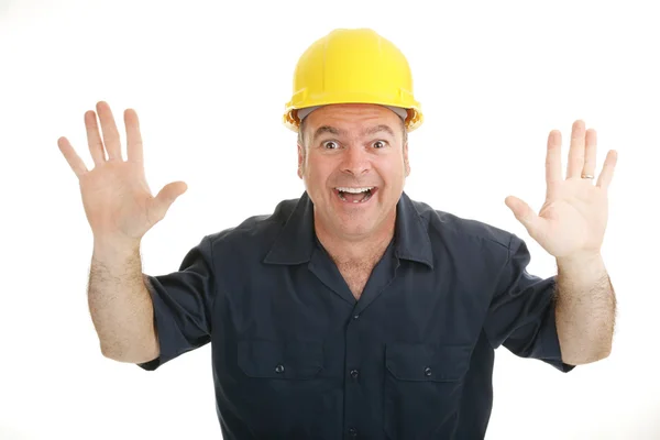 Excitation des travailleurs de la construction — Photo