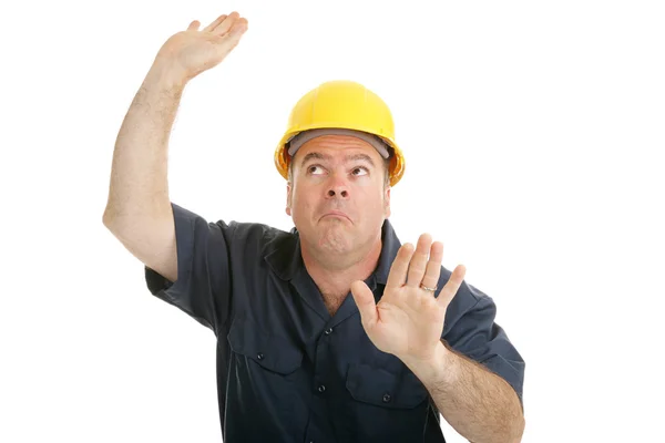 Bauarbeiter eingeklemmt — Stockfoto