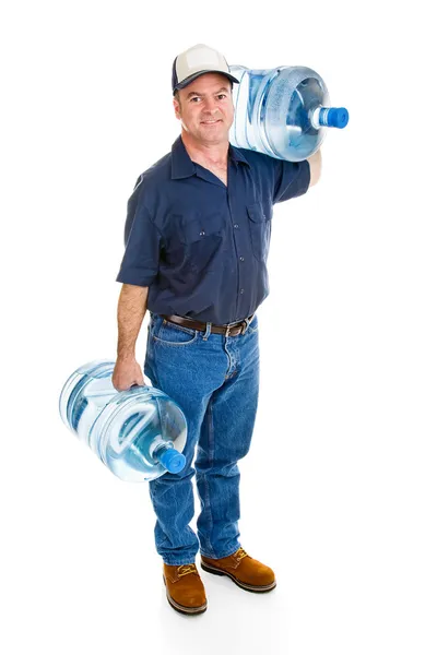 Delivery Man Carrying Water — Stock Photo, Image