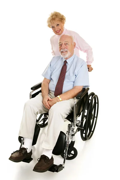 Senior Disabled Man & Wife Royalty Free Stock Images