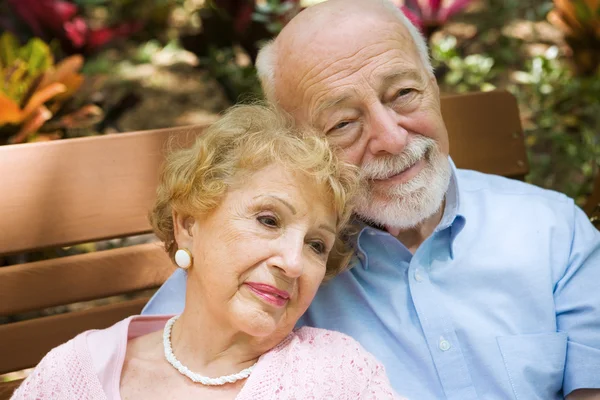 Reminiscing Senior Couple Royalty Free Stock Photos