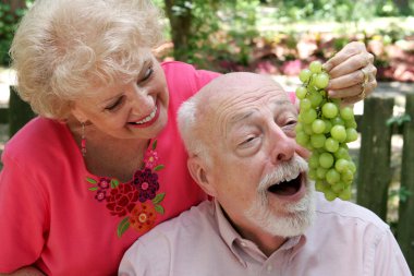 Senior Couple Having Fun clipart