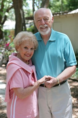 Senior Couple Outdoors clipart